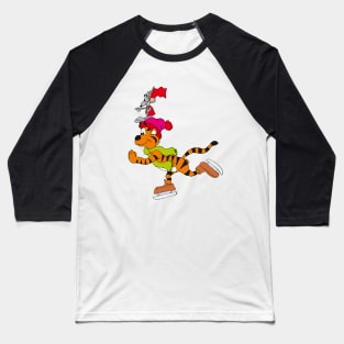 tiger and mouse skating Baseball T-Shirt